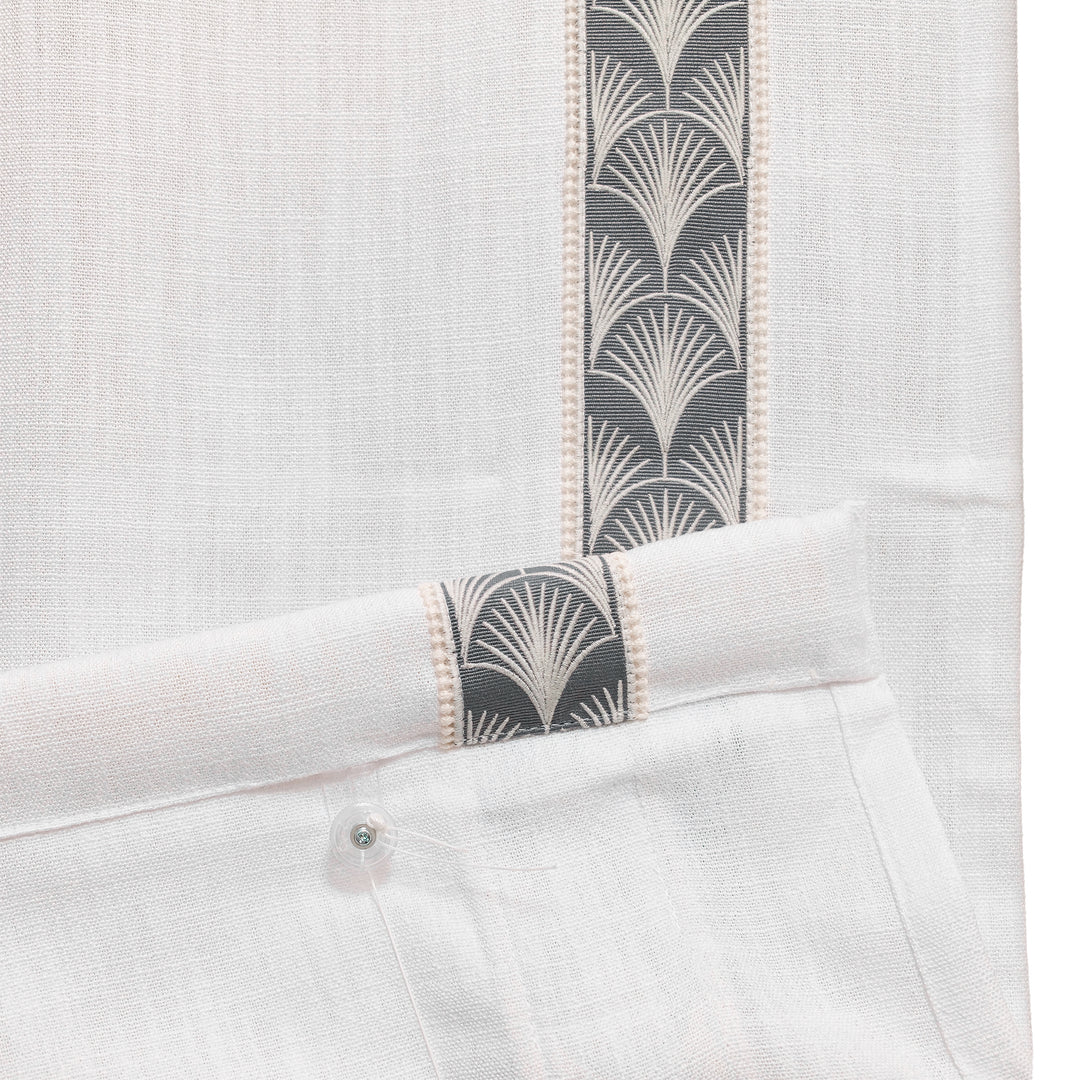 Custom Roman Shade & Blinds with Trim Border