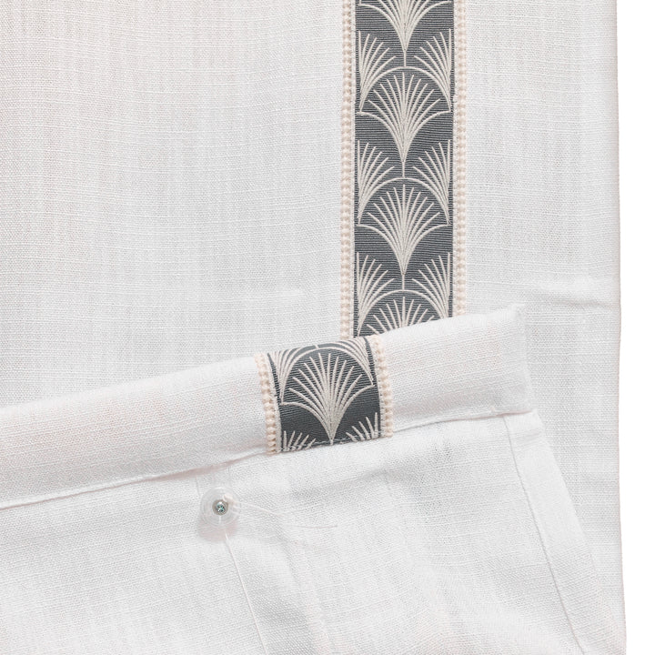 Custom Roman Shade & Blinds with Trim Border