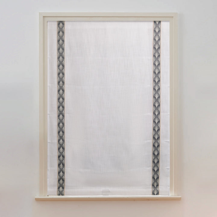 Custom Roman Shade & Blinds with Trim Border