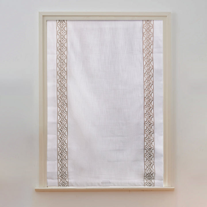 Custom Roman Shade & Blinds with Trim Border