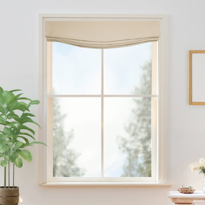 Vista Cotton Physical Blackout Roman Shades & Blinds | Relaxed