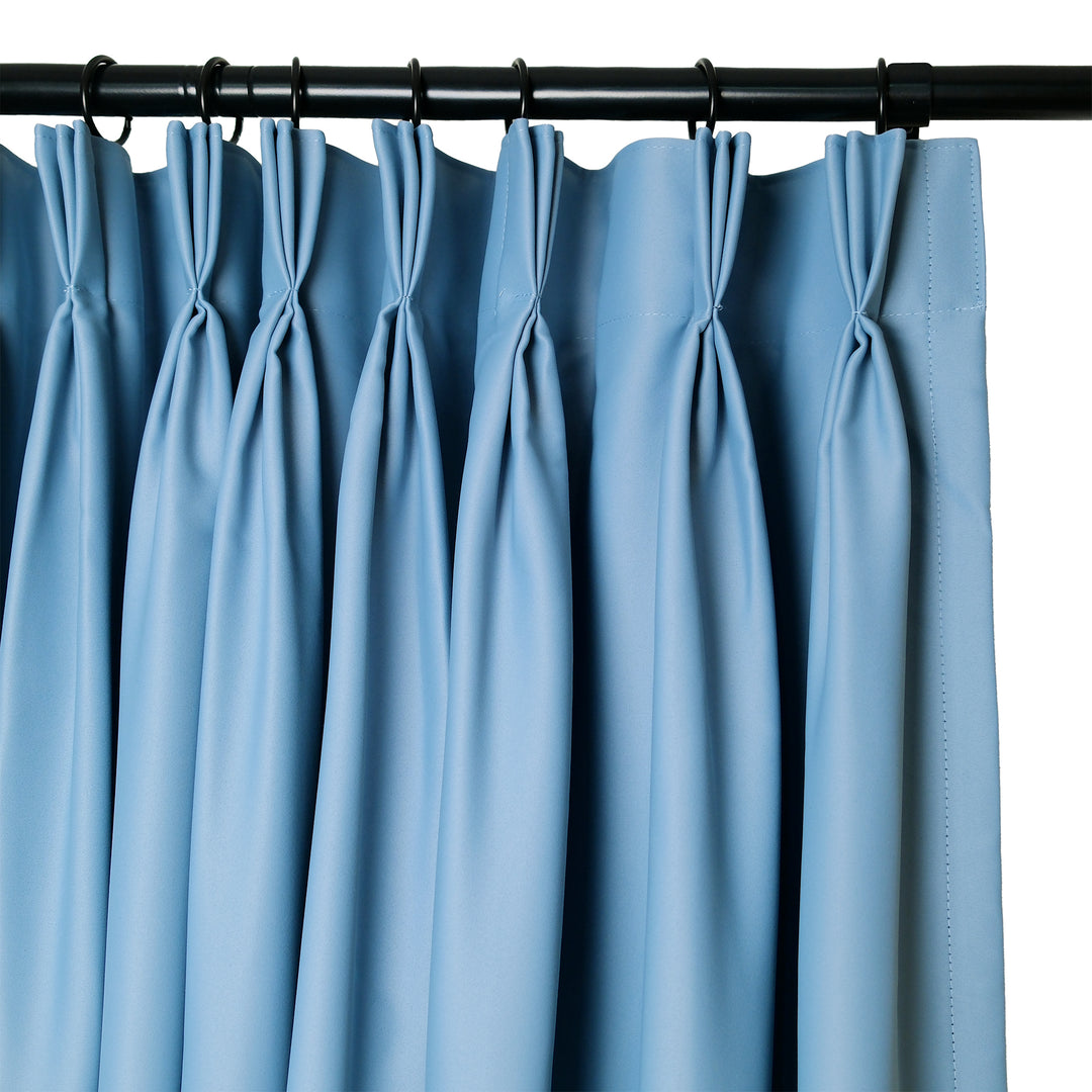 Vista Cotton Blend Physical Blackout Curtains Pleated