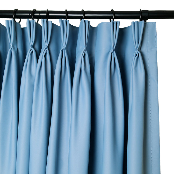 Vista Cotton Blend Physical Blackout Curtains Pleated