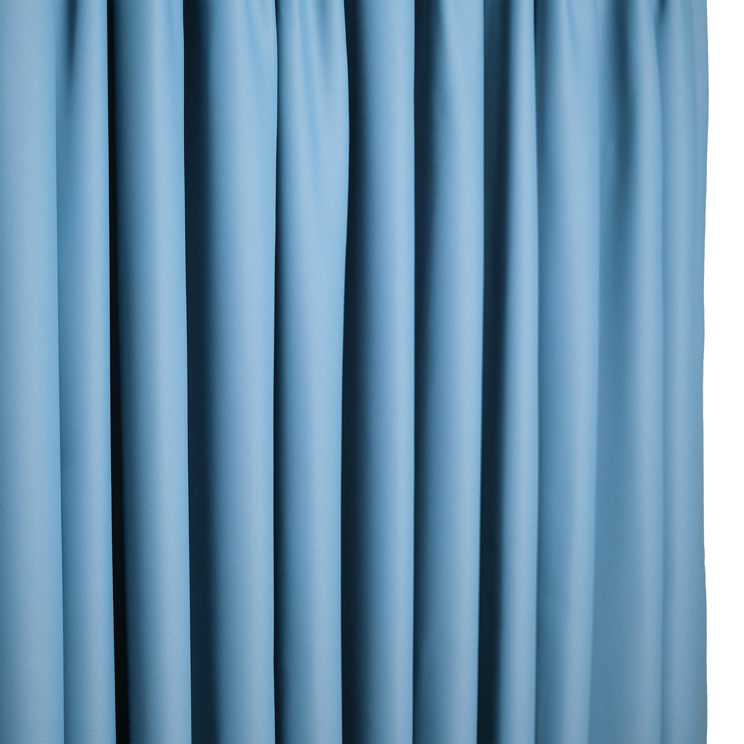 Vista Cotton Blend Physical Blackout Curtains Pleated