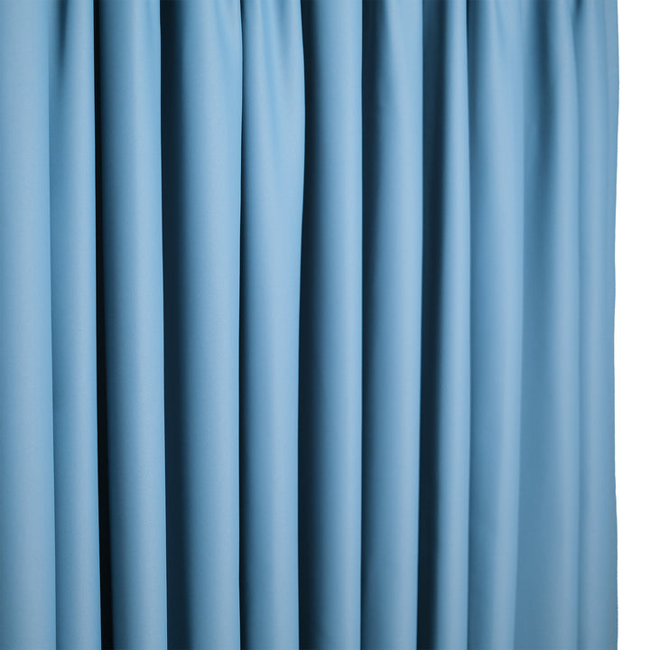 Vista Cotton Blend Physical Blackout Curtains Pleated
