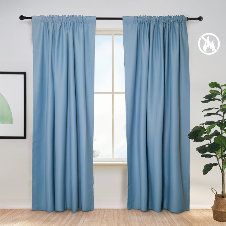 Vista Cotton Blend Physical Blackout Curtains Soft Top
