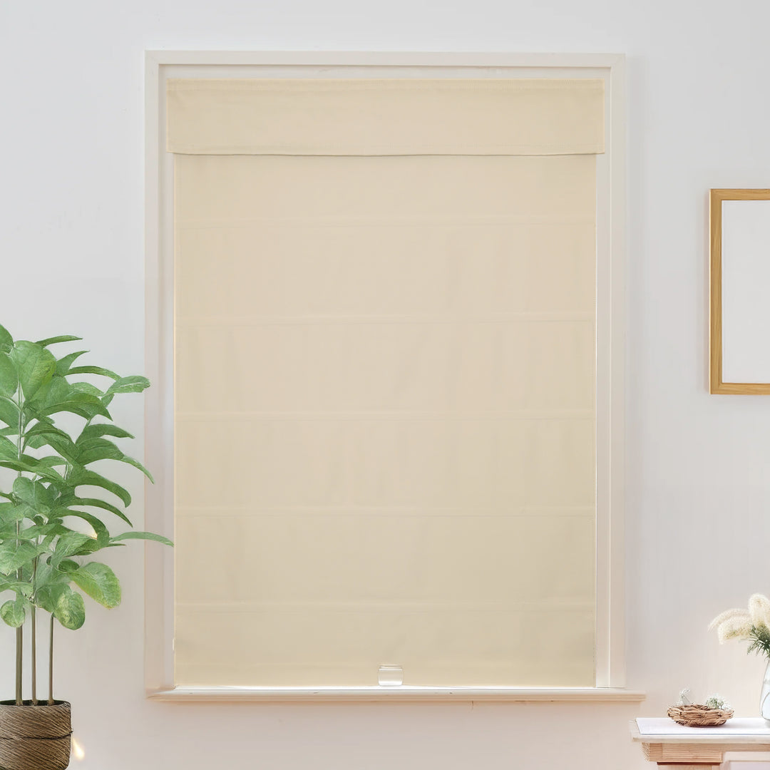 Vista Cotton Physical Blackout Roman Shades & Blinds | Top Down Bottom Up