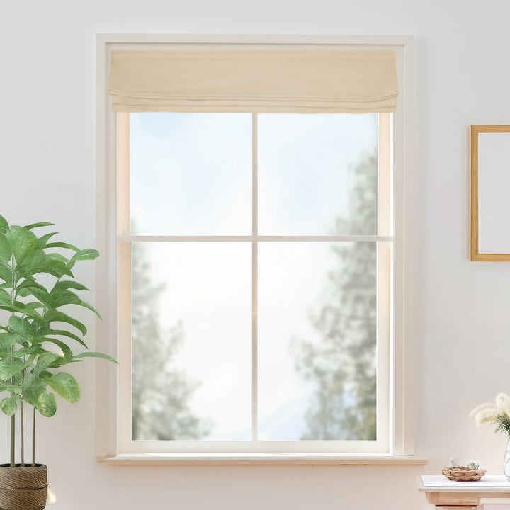 Vista Cotton Physical Blackout Roman Shades & Blinds | Top Down Bottom Up