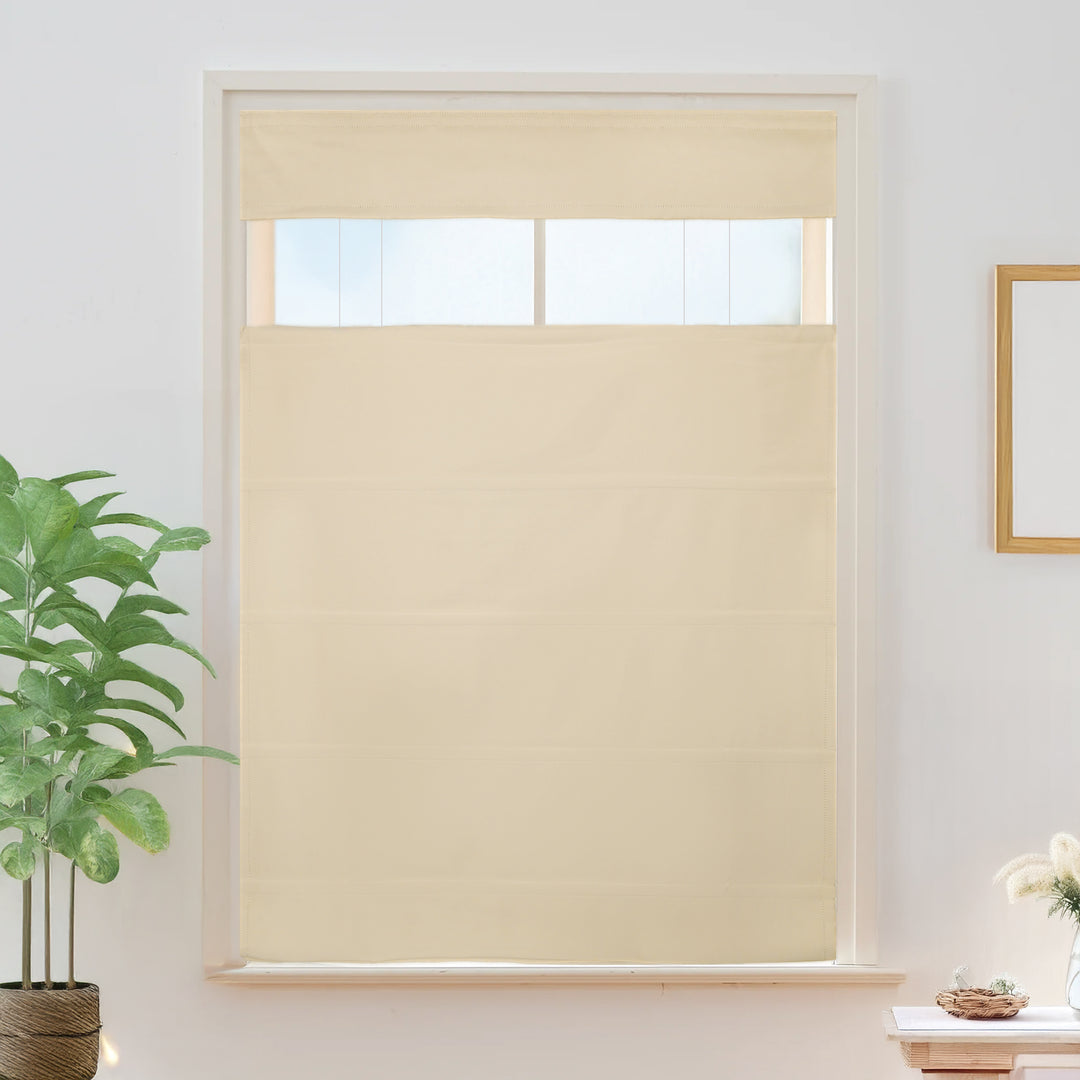 Vista Cotton Physical Blackout Roman Shades & Blinds | Top Down Bottom Up