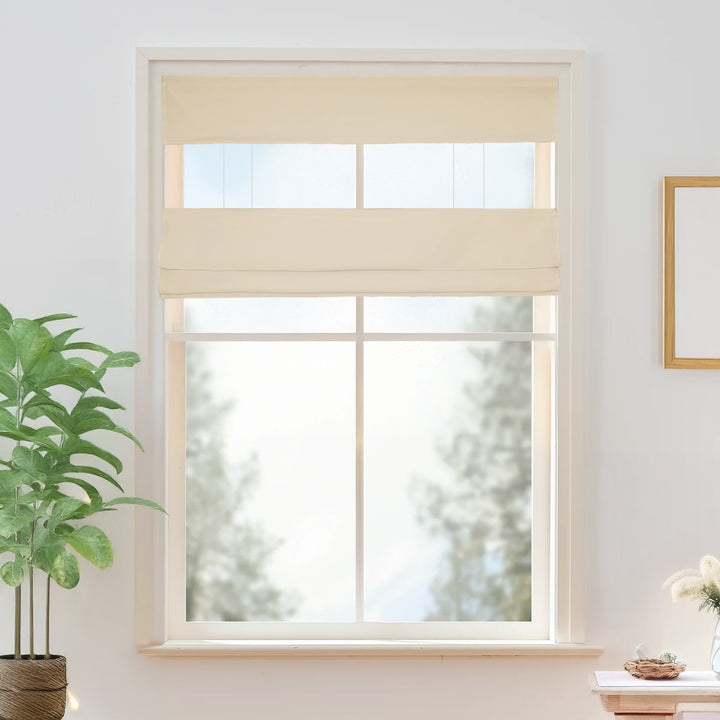 Vista Cotton Physical Blackout Roman Shades & Blinds | Top Down Bottom Up