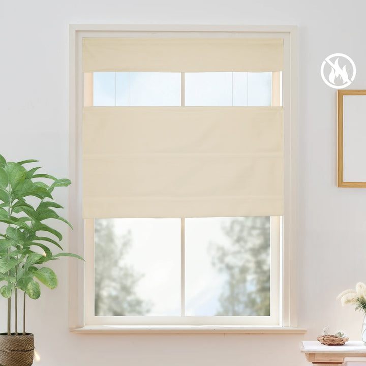 Vista Cotton Physical Blackout Roman Shades & Blinds | Top Down Bottom Up
