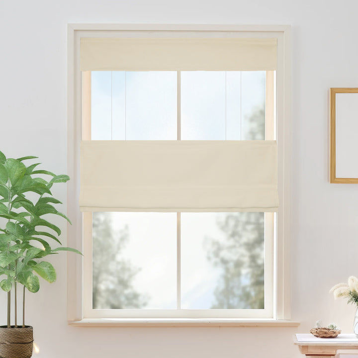 Vista Cotton Physical Blackout Roman Shades & Blinds | Top Down Bottom Up