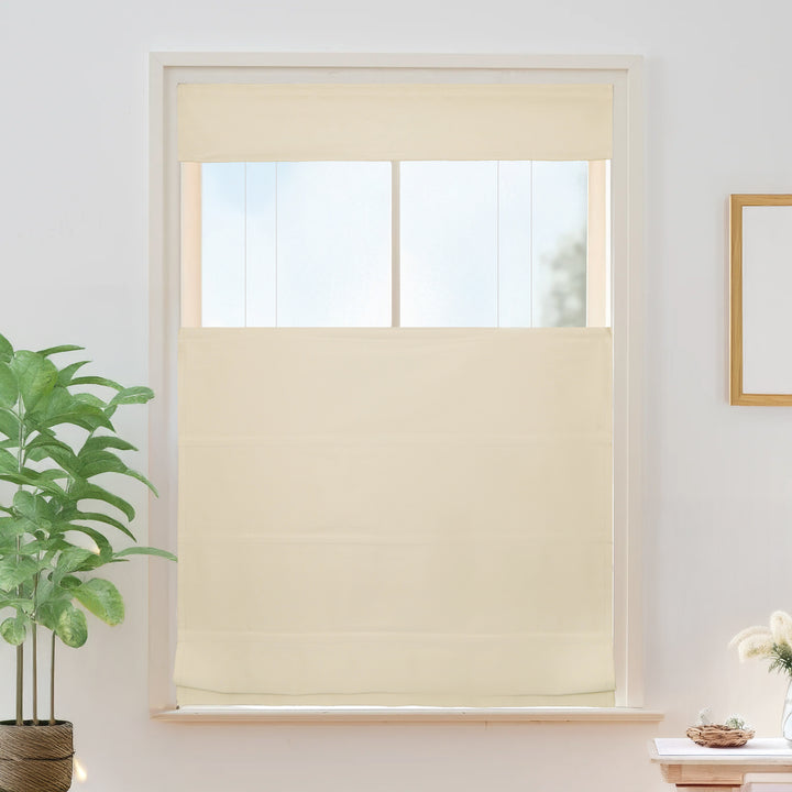 Vista Cotton Physical Blackout Roman Shades & Blinds | Top Down Bottom Up
