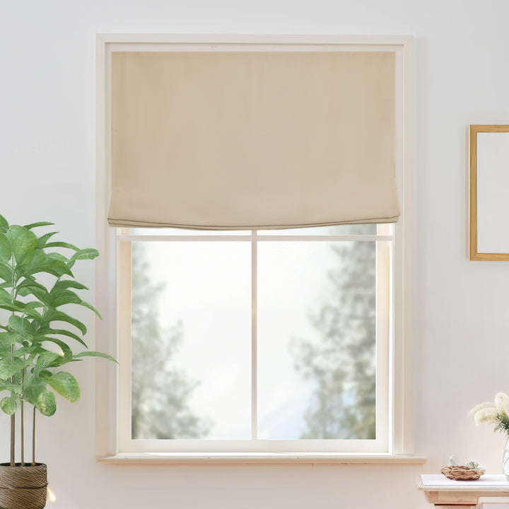 Vista Cotton Physical Blackout Roman Shades & Blinds