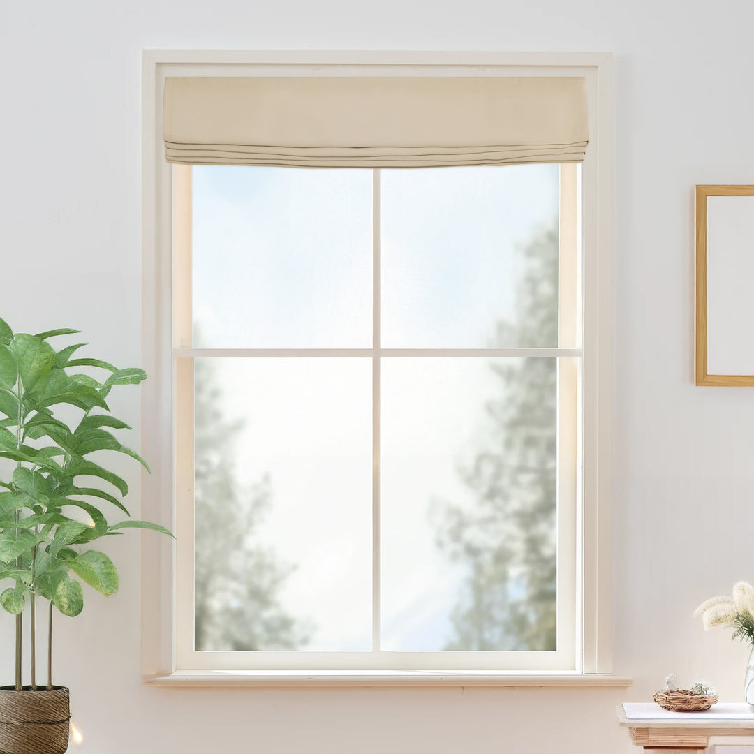 Vista Cotton Physical Blackout Roman Shades & Blinds