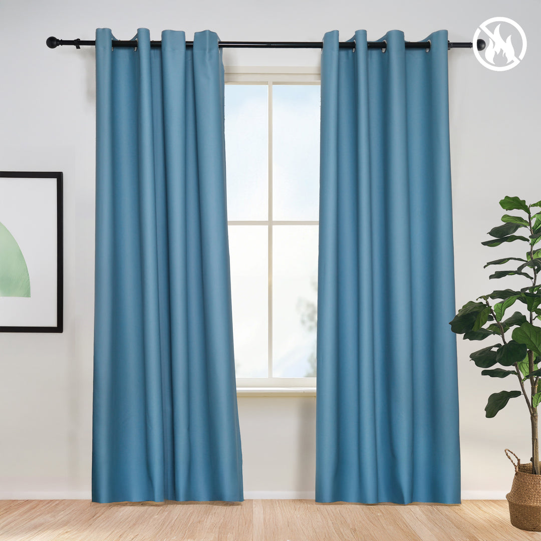 Vista Cotton Blend Physical Blackout Curtains Grommet