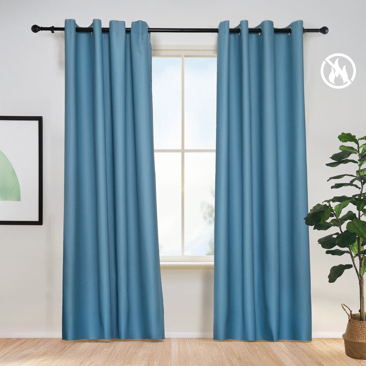 Vista Cotton Blend Physical Blackout Curtains Grommet