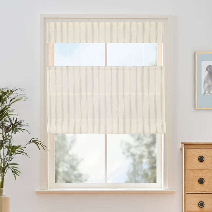 Loxley Yarn-Dyed Cotton Roman Shades & Blinds | Top Down Bottom Up