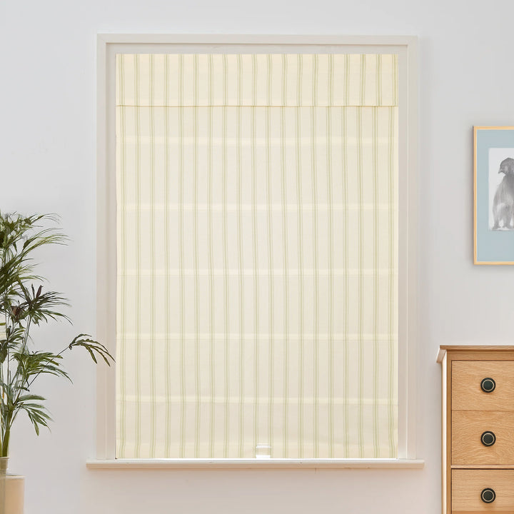 Loxley Yarn-Dyed Roman Shades & Blinds | Plain Fold