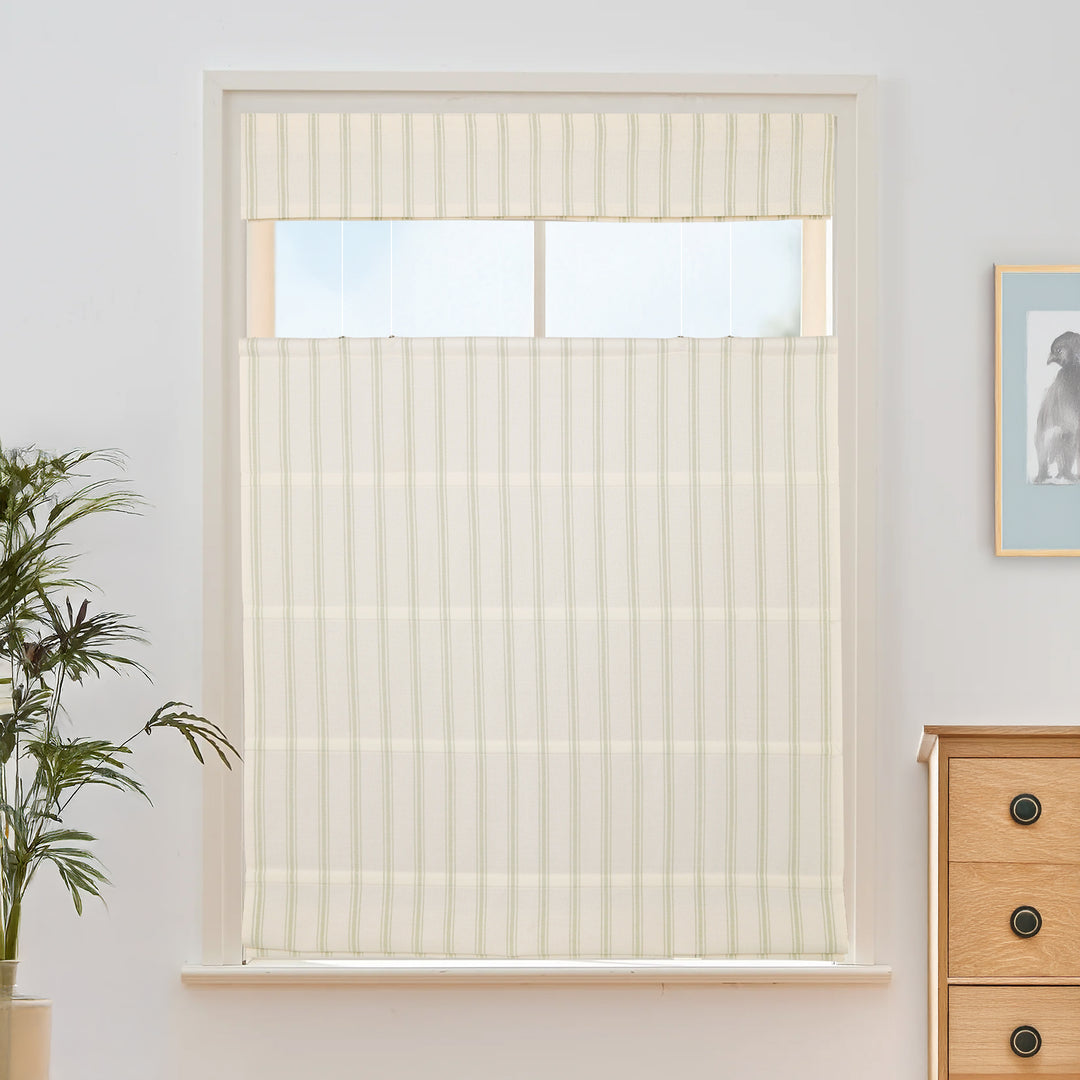 Loxley Yarn-Dyed Cotton Roman Shades & Blinds | Top Down Bottom Up