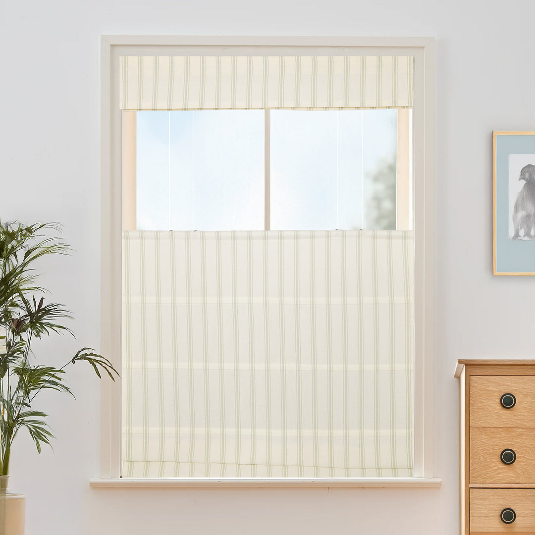 Loxley Yarn-Dyed Cotton Roman Shades & Blinds | Top Down Bottom Up