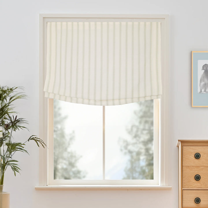 Loxley Yarn-Dyed Roman Shades & Blinds | Relaxed
