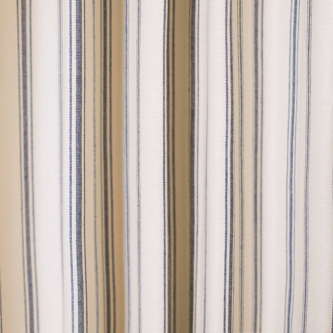 Loxley Yarn-Dyed Cotton Curtains & Drapes Pleated