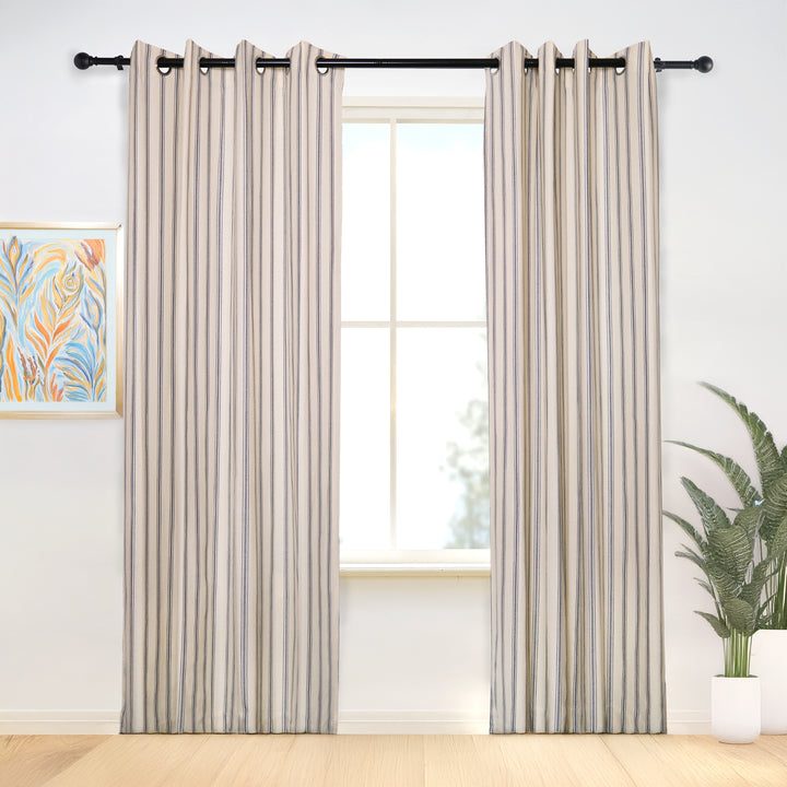 Loxley Yarn-Dyed Cotton Curtains & Drapes Grommet