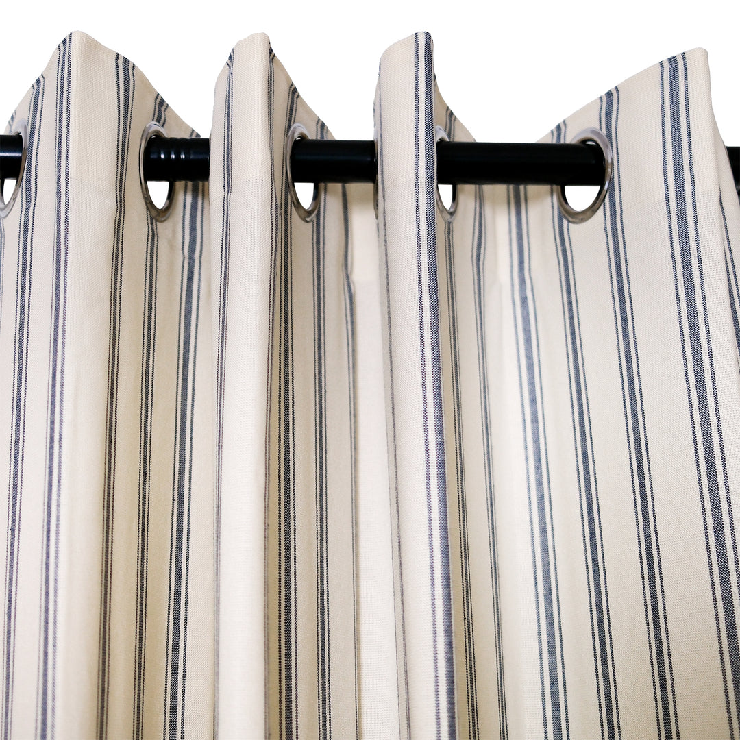 Loxley Yarn-Dyed Cotton Curtains & Drapes Grommet