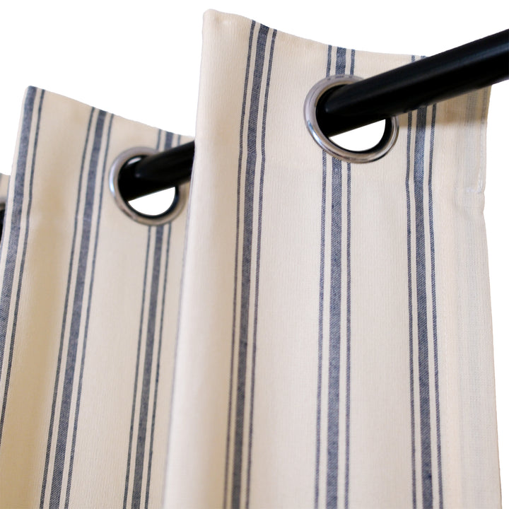 Loxley Yarn-Dyed Cotton Curtains & Drapes Grommet