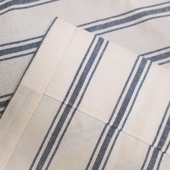 Loxley Yarn-Dyed Cotton Curtains & Drapes Soft Top