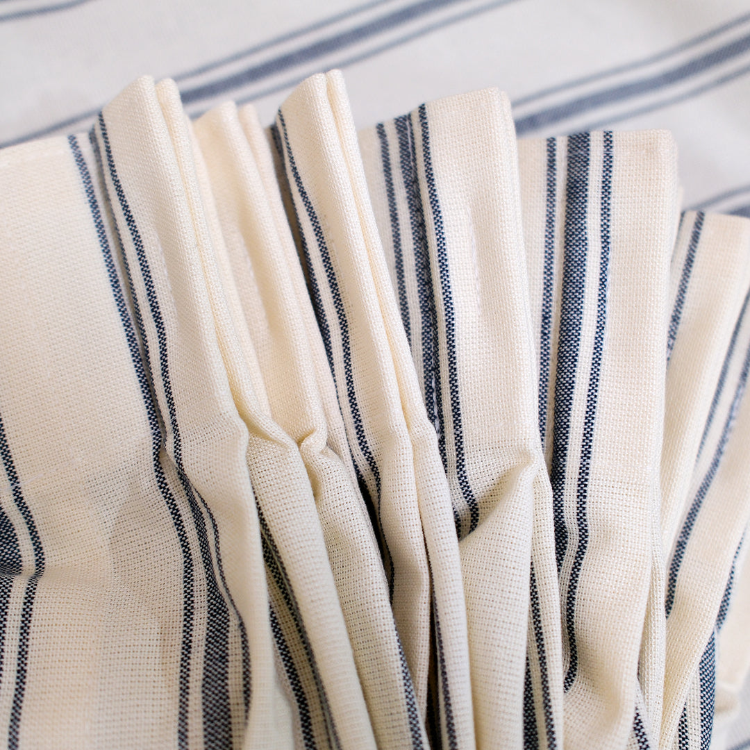 Loxley Yarn-Dyed Cotton Curtains & Drapes Pleated