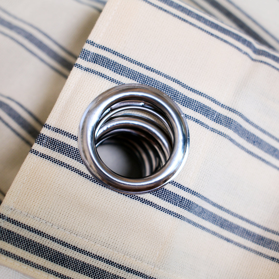Loxley Yarn-Dyed Cotton Curtains & Drapes Grommet