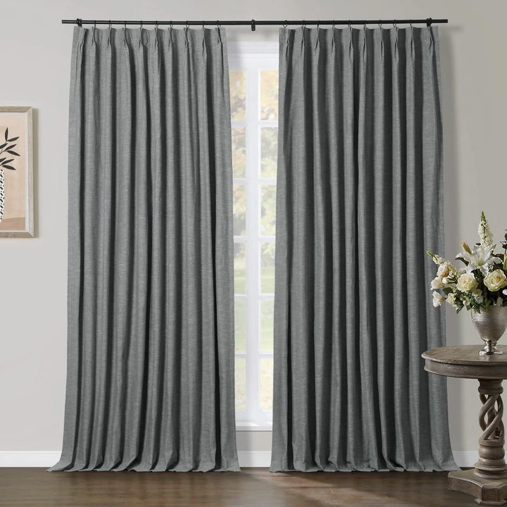 Liz Linen Curtains & Drapes Pleated