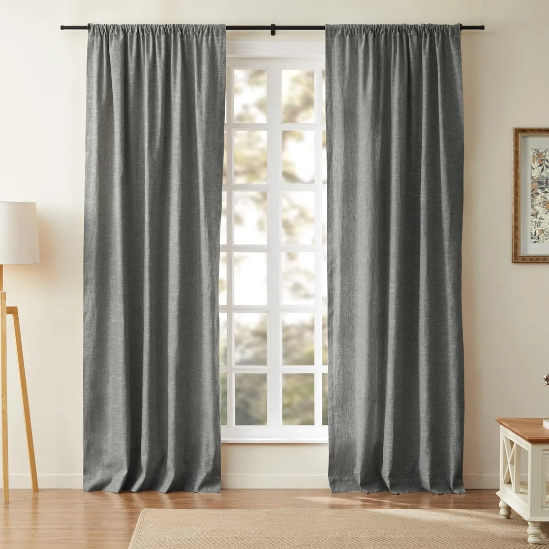 Jenna Linen Curtains & Drapes Soft Top