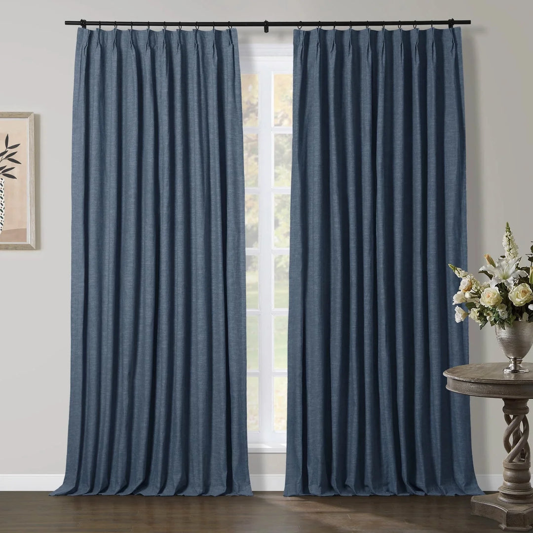 Liz Linen Curtains & Drapes Pleated