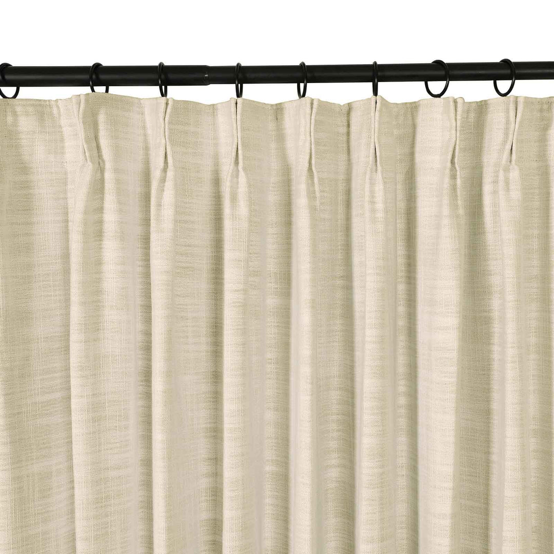 Kelly Flax Linen Curtains & Drapes Pleated