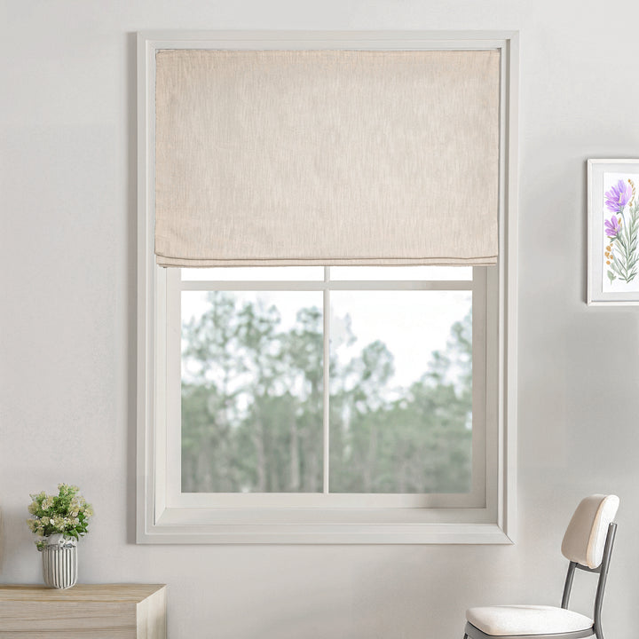Custom Flat Fold Roman Shade & Blinds