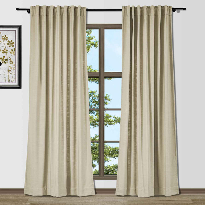 Bella Cotton Blend Curtains & Drapes Soft Top