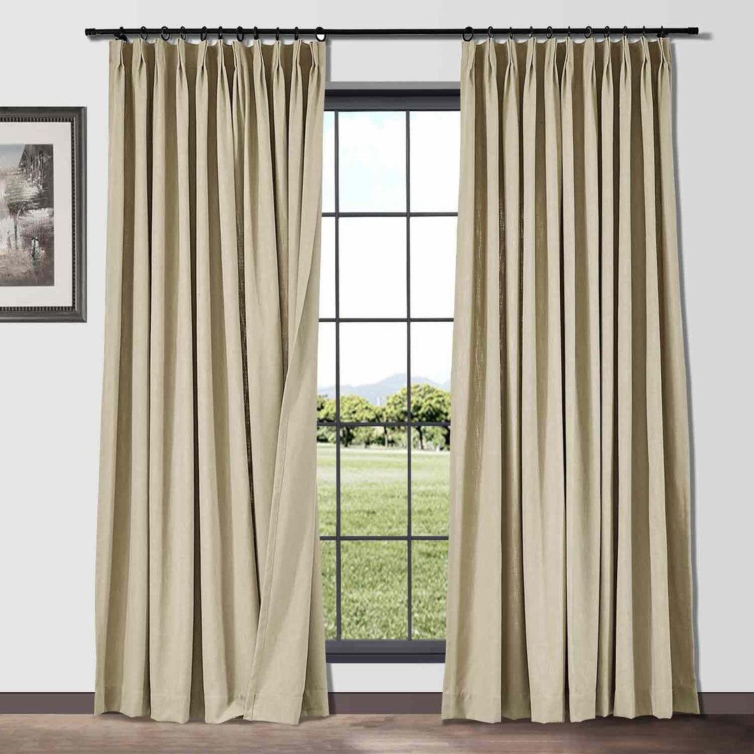 Bella Cotton Blend Curtains & Drapes Pleated