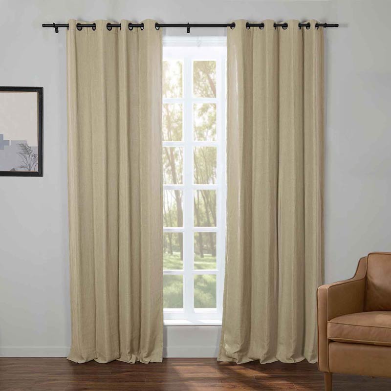 Kelly Faux Linen Curtains & Drapes Grommet