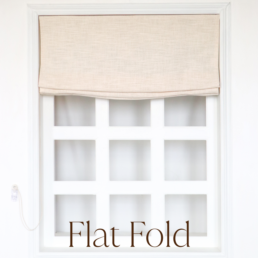 Lily Linen Roman Shades & Blinds | Flat Fold