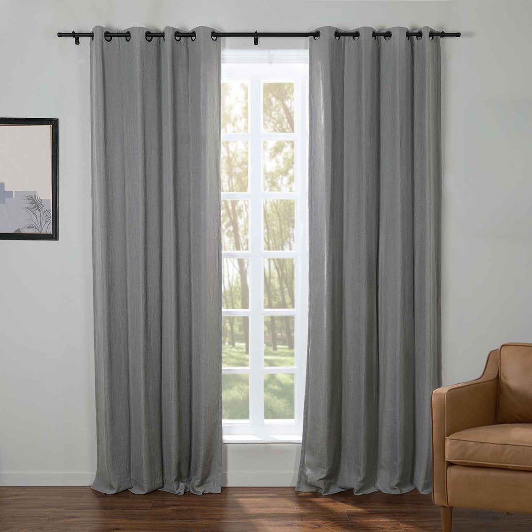 Kelly Faux Linen Curtains & Drapes Grommet