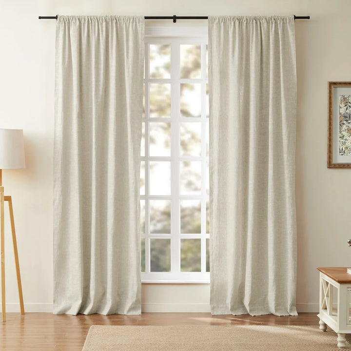 Jenna Linen Curtains & Drapes Soft Top