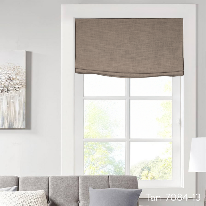 Bella Cotton Roman Shades & Blinds | Flat Fold