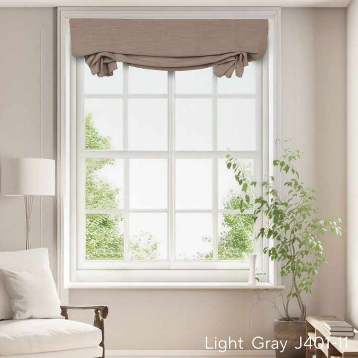 Jenna Linen Roman Shades & Blinds | Swag