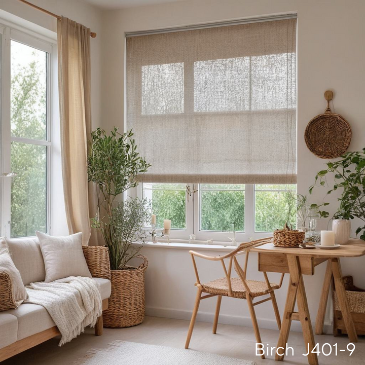 Jenna Linen Roman Shades & Blinds