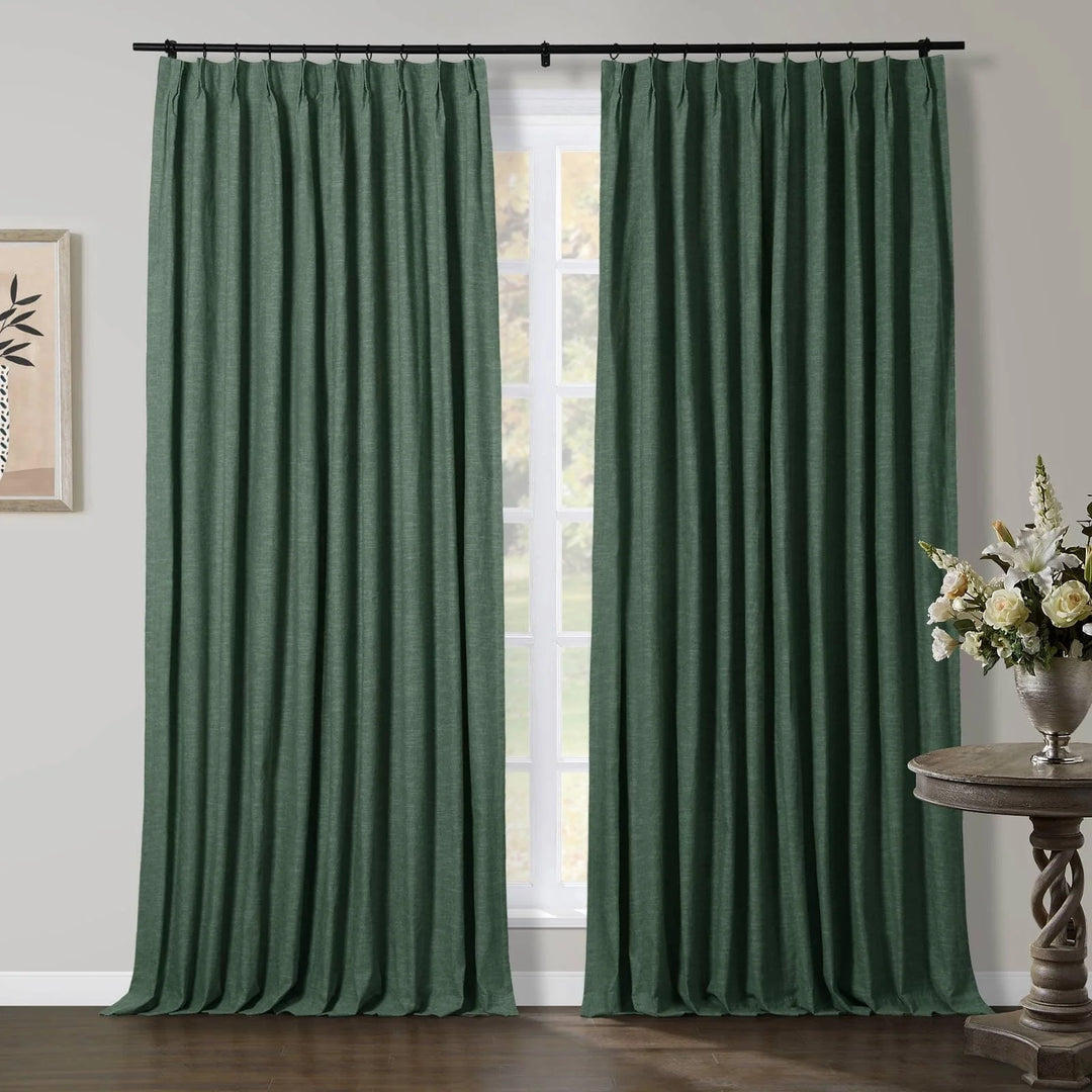 Liz Linen Curtains & Drapes Pleated