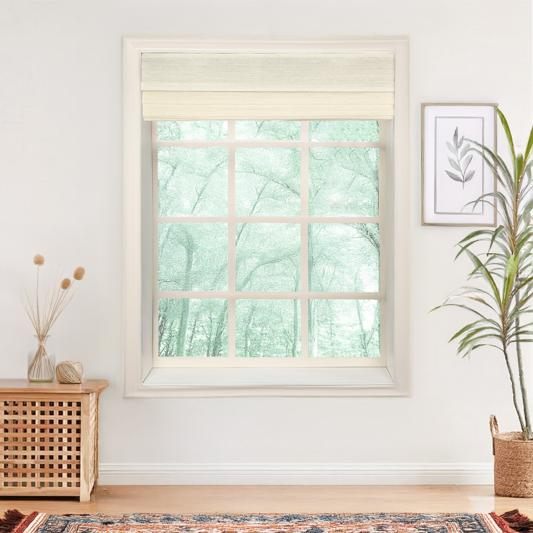 Natural Jute & Hemp Blinds & Shades Top Down Bottom Up | Coconut White