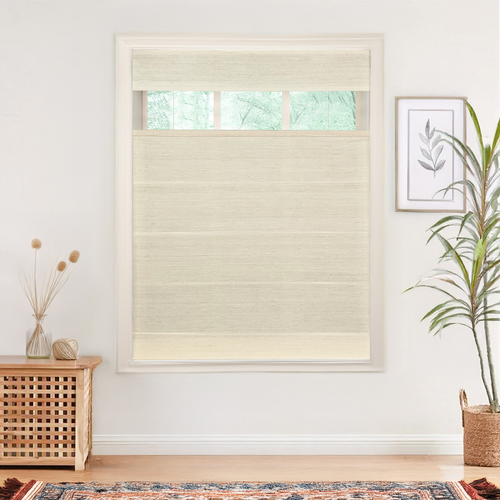 Natural Jute & Hemp Blinds & Shades Top Down Bottom Up | Coconut White